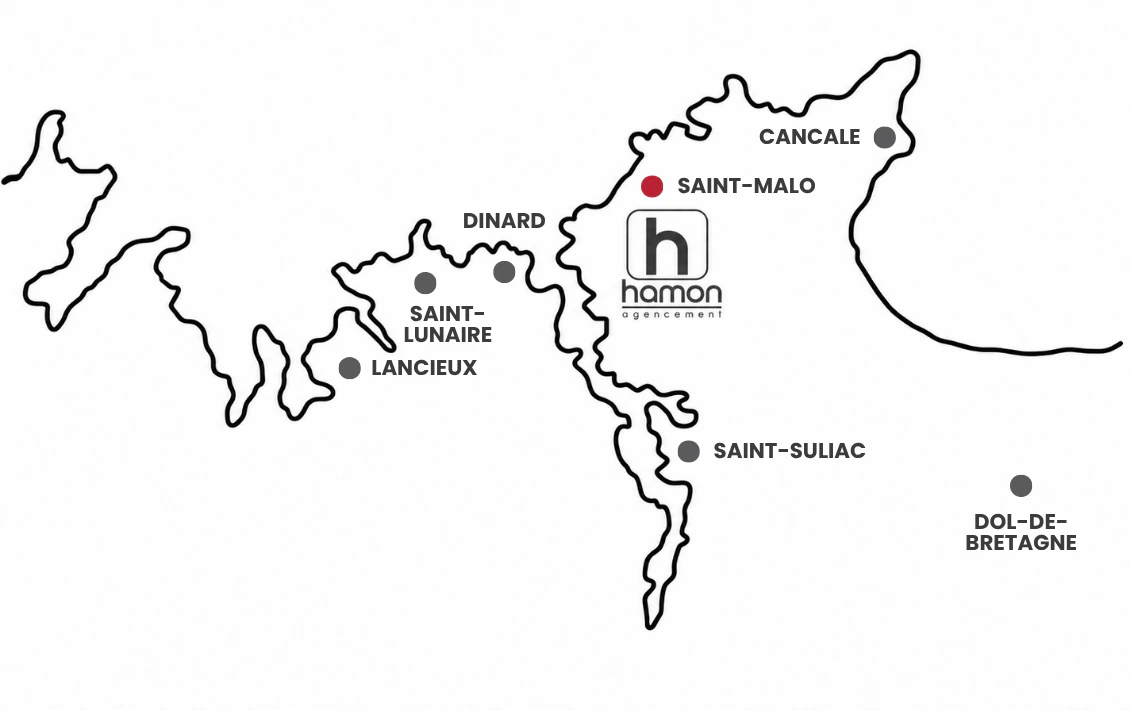Zone d'intervention Hamon Agencement autour de Saint-Malo